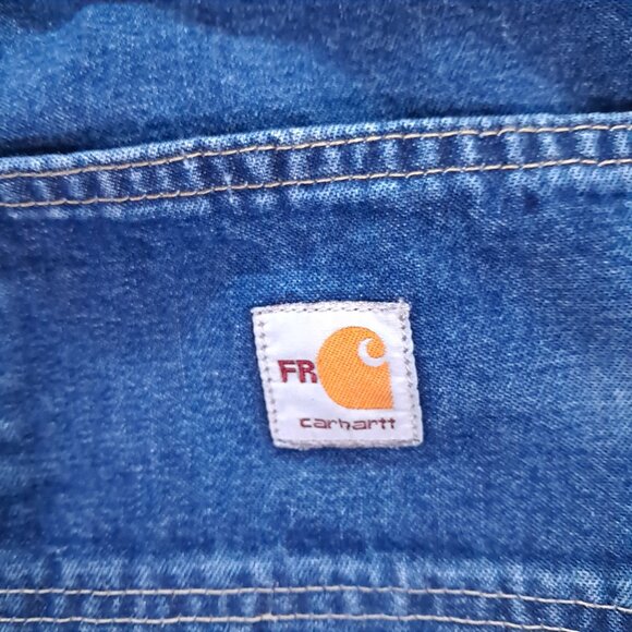 Carhartt FR Flame Resistant Carpenter Jean Men 42x32, Tag 42x34 FRB13 DNM Work - Picture 8 of 16